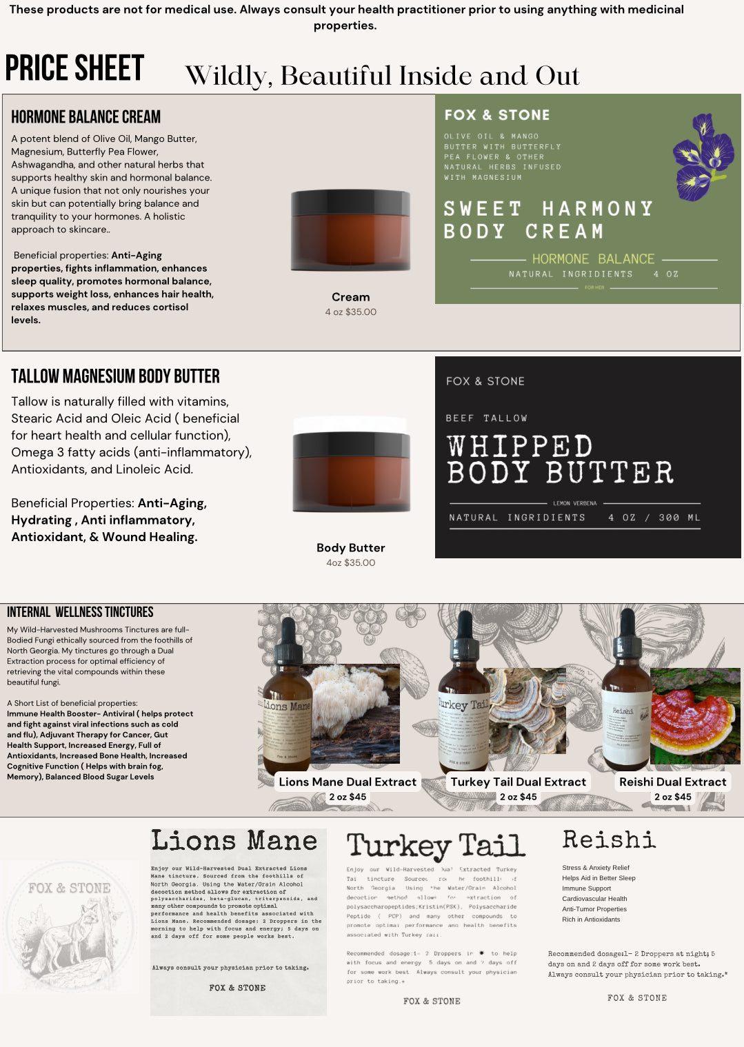 Wild-Foraged Reishi Mushroom Tinctures